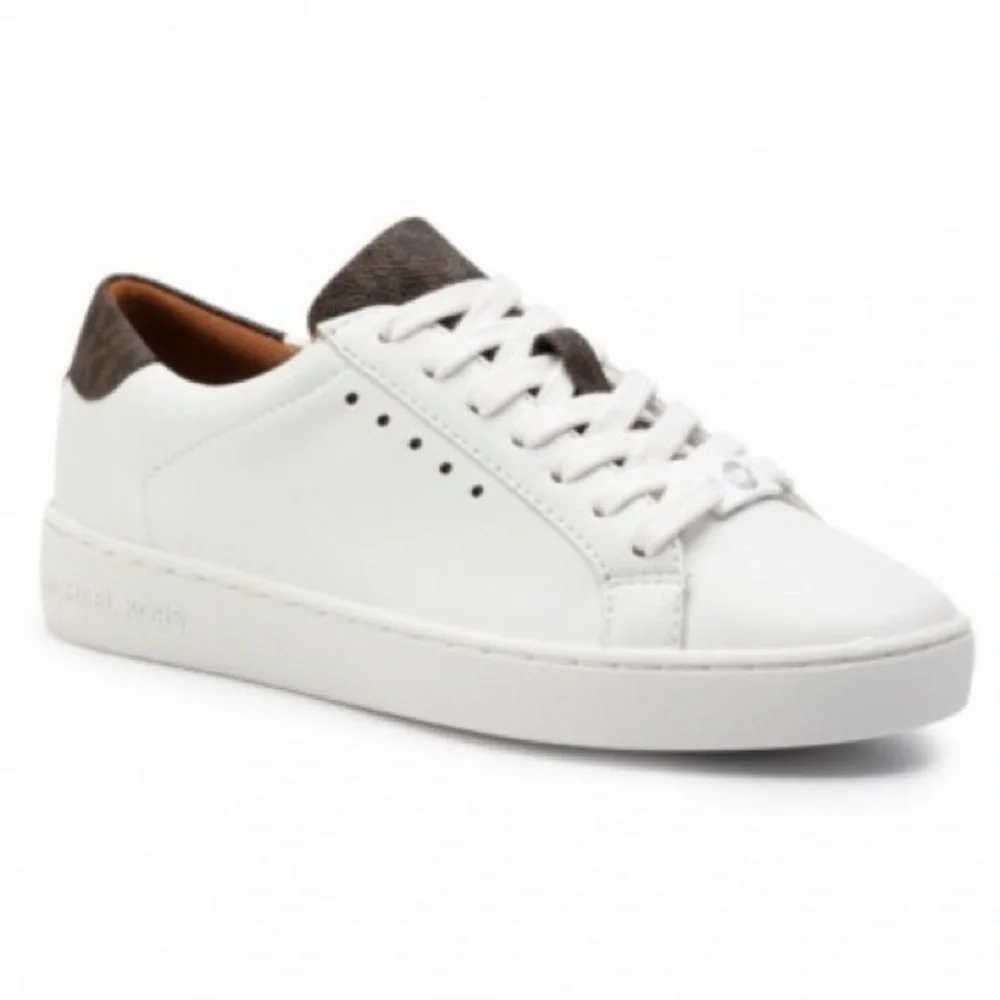Michael Kors Irving White Leather Lace-Up Sneakers | 7 - Picture 4 of 8